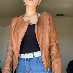 Brown Faux Leather jacket
